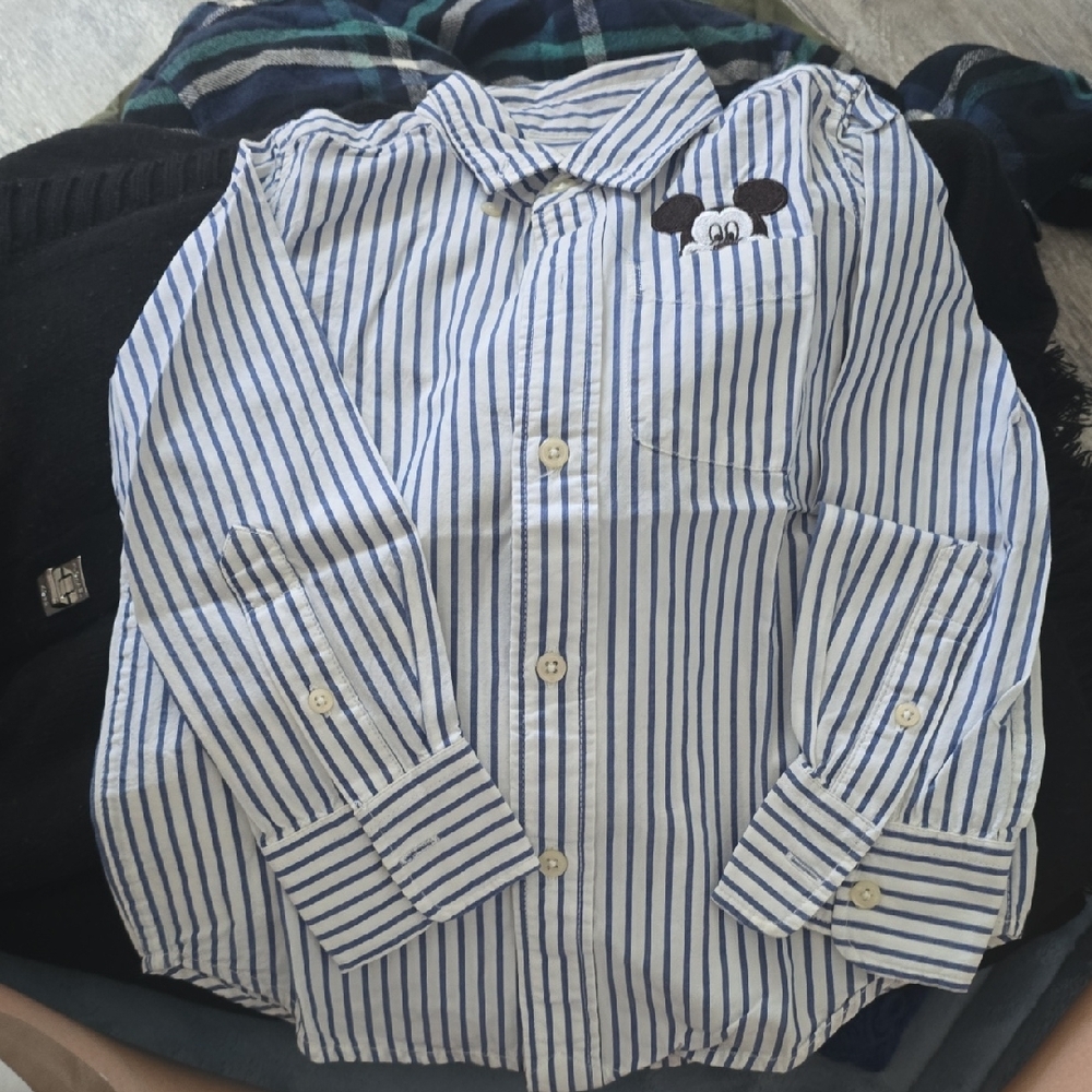GAP Blue and White Striped Kids Shirt
